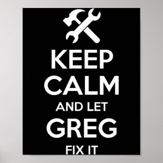Greg Fix Quote Funny Birthday Personalised Name Poster