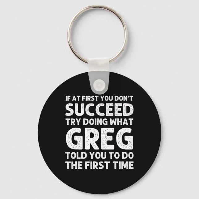 Greg Gift Name Personalised Birthday Fun Christmas Key Ring (Front)
