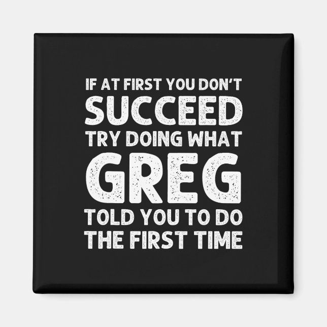 GREG Gift Name Personalised Birthday Fun Christmas Magnet (Front)