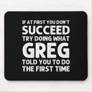 GREG Gift Name Personalised Birthday Fun Christmas Mouse Pad