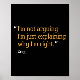 Greg Gift Quote Funny Birthday Personalised Name I Poster