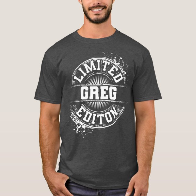GREG Limited Edition Funny Personalised Name T-Shirt (Front)