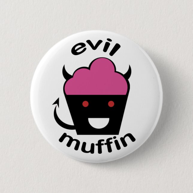 Greg the Evil Muffin 6 Cm Round Badge (Front)
