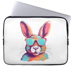 Greg the rabbit with glasses laptop sleeve