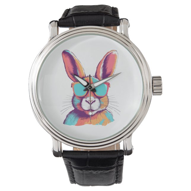 Greg the rabbit with glasses watch (Front)