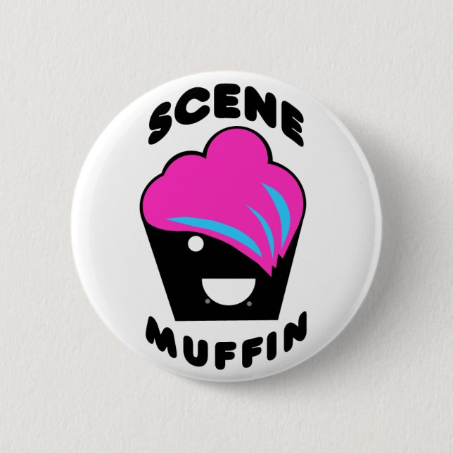 Greg the Scene Muffin 6 Cm Round Badge (Front)