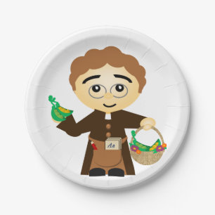 Gregor Mendel Paper Plate