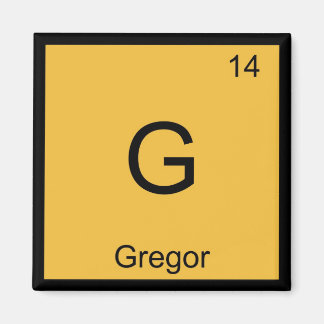 Gregor Name Chemistry Element Periodic Table Magnet
