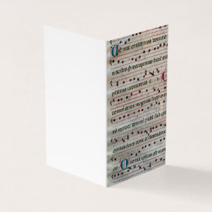 Gregorian chant greeting card