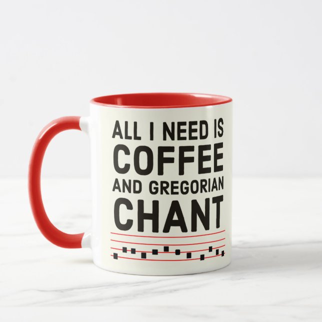 Gregorian Chant Latin Mass TLM Catholic Mug (Left)