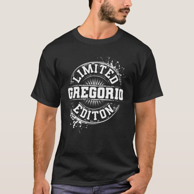 GREGORIO Limited Edition Funny Personalised Name J T-Shirt (Front)