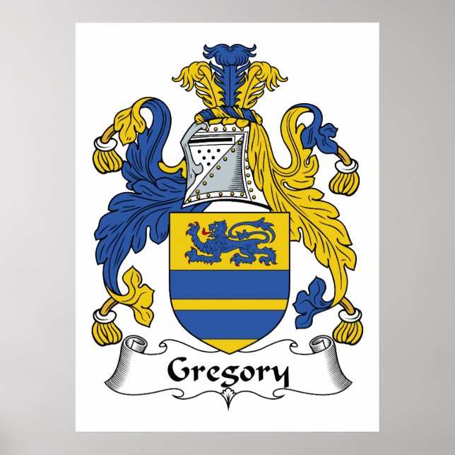 Gregory Family Crest Poster (Front)