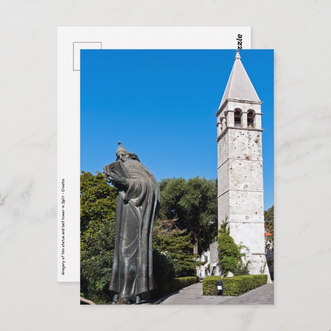 Gregory of Nin statue in Split - Dalmatia, Croatia Postcard (Front/Back)