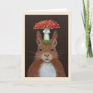 Gregory the European red squirrel card