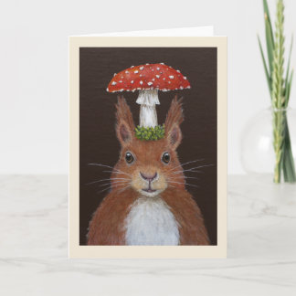 Gregory the European red squirrel card