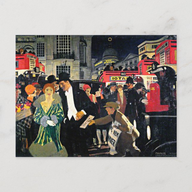 Greiffenhagen - London: Piccadilly Postcard (Front)