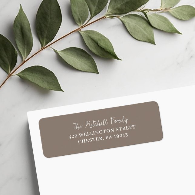 Greige Return Address Return Address Label (Creator Uploaded)