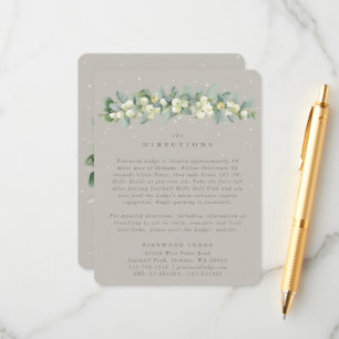 Greige Snowberry+Eucalyptus Garland Directions Enclosure Card