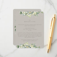 Greige Snowberry+Eucalyptus Wedding Reception