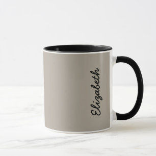 Greige Solid Colour Customise It Mug