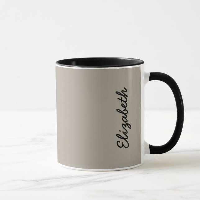 Greige Solid Colour Customise It Mug (Right)