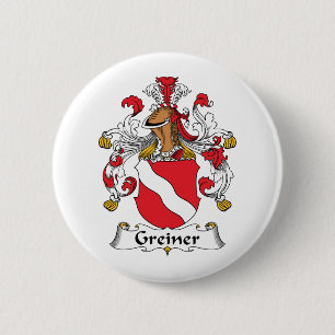 Greiner Family Crest 6 Cm Round Badge