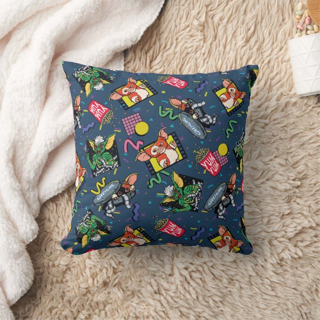 Gremlins™ 80's Retrowave Pattern Cushion (Blanket)