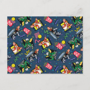 Gremlins™ 80's Retrowave Pattern Postcard