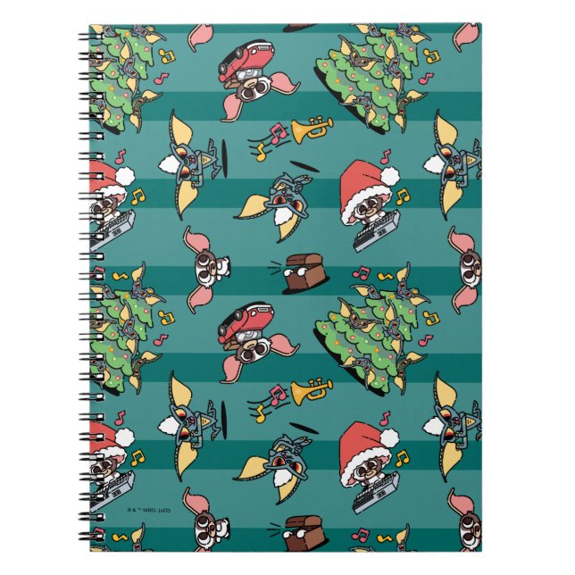 Gremlins | Cute Comic Christmas Pattern Notebook (Front)