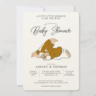 Gremlins Gizmo Baby Shower Invitation