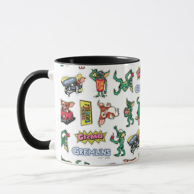 Gremlins™ Sticker Fun Pattern Mug (Left)