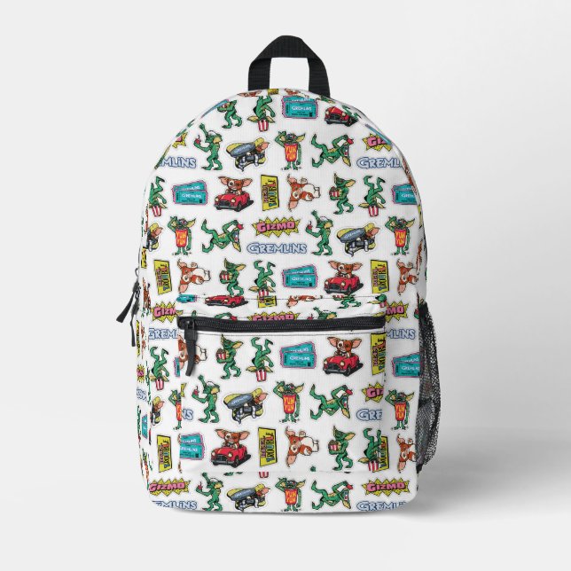 Gremlins™ Sticker Fun Pattern Printed Backpack (Front)
