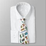 Gremlins™ Sticker Fun Pattern Tie<br><div class="desc">Celebrate classic creature-feature fun with this vibrant Gremlins™ sticker-style pattern! Packed with fan-favourite characters like Gizmo and Stripe, retro logos, popcorn moments, movie tickets, and playful props, this design captures all the mischievous energy and nostalgic charm of the iconic film. The collage-style layout creates a bold “sticker bomb” effect, with...</div>