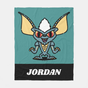 Gremlins   Stripe Cute Comic   Add Your Name Fleece Blanket