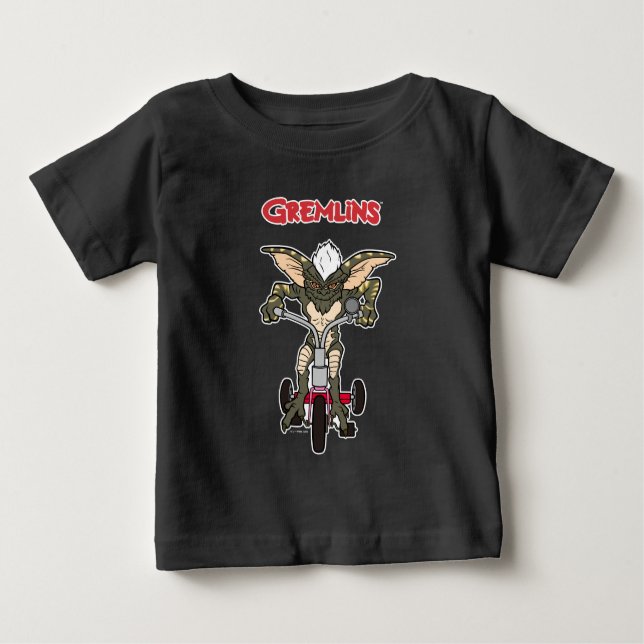 Gremlins | Stripe Riding Tricycle Baby T-Shirt (Front)