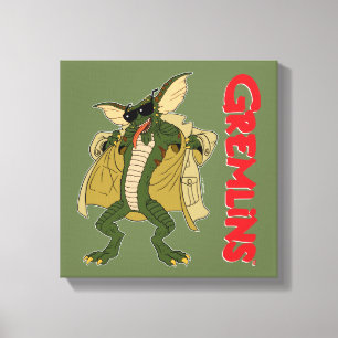 Gremlins Stripe Trench Coat Flash Canvas Print