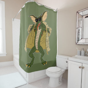 Gremlins   Stripe Trench Coat Flash Shower Curtain