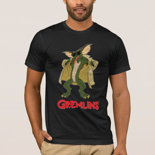 Gremlins | Stripe Trench Coat Flash T-Shirt (Front)