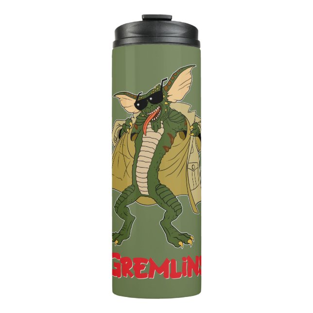 Gremlins | Stripe Trench Coat Flash Thermal Tumbler (Front)