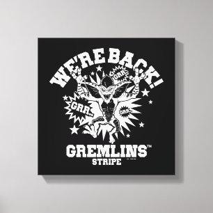 Gremlins Stripe We're Back Canvas Print