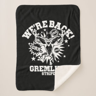 Gremlins   Stripe We're Back Sherpa Blanket