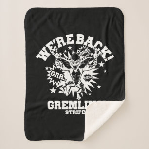 Gremlins   Stripe We're Back Sherpa Blanket