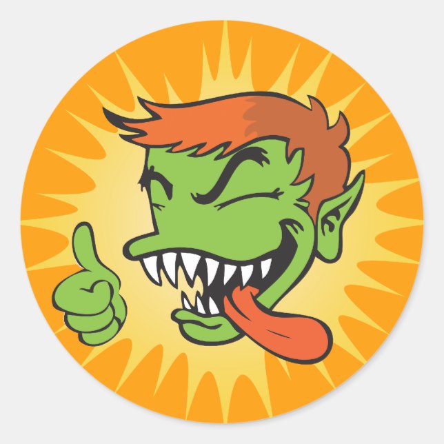 Gremmie Logo Sticker - Orange (Front)