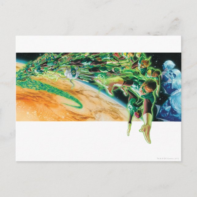 Gren Lanterns Flying in Space Postcard (Front)