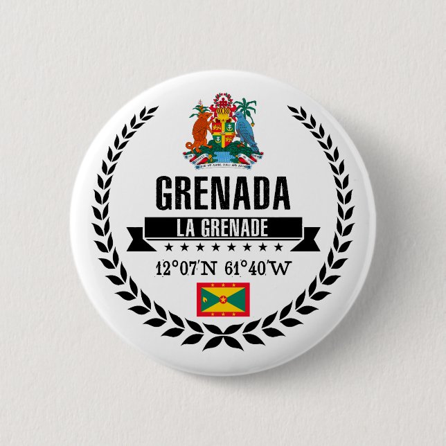 Grenada 6 Cm Round Badge (Front)