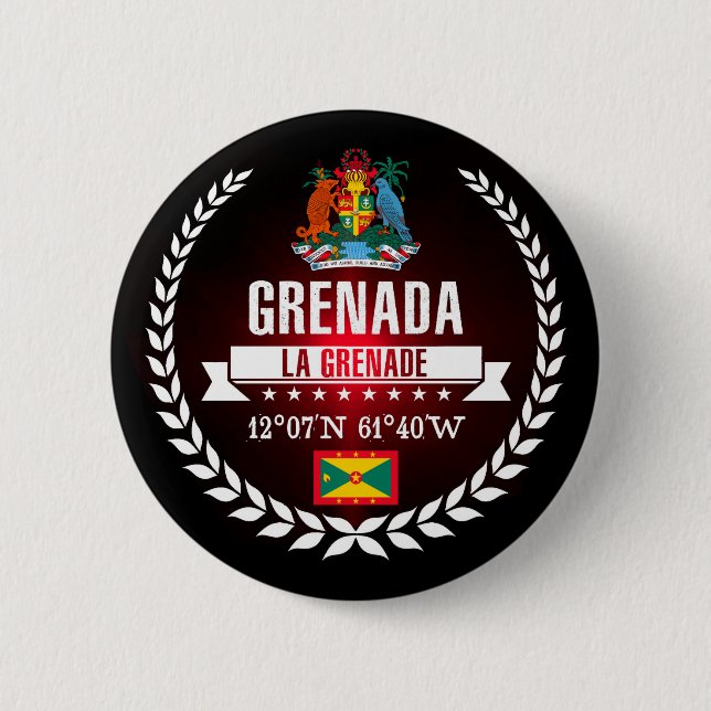 Grenada 6 Cm Round Badge (Front)