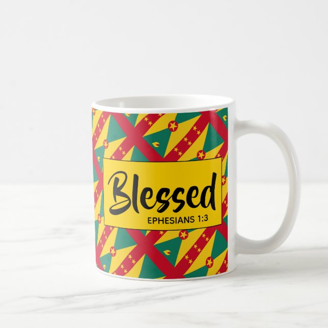 GRENADA Blessed Ephesians Christian Scripture Coffee Mug (Right)