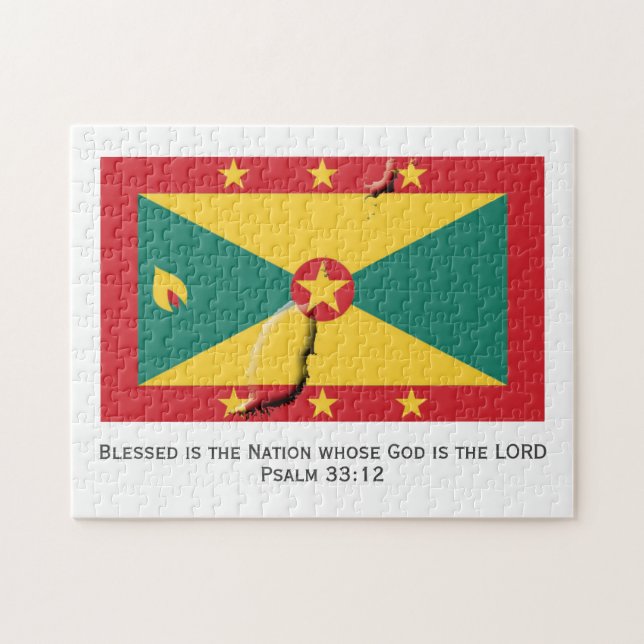 GRENADA | Blessed Nation | GRENADIAN FLAG Jigsaw Puzzle (Horizontal)