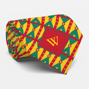 GRENADA Christian Scripture J3:16 Monogram Tie