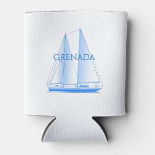 Grenada Coastal Nautical Sailing Sailor Can Cooler